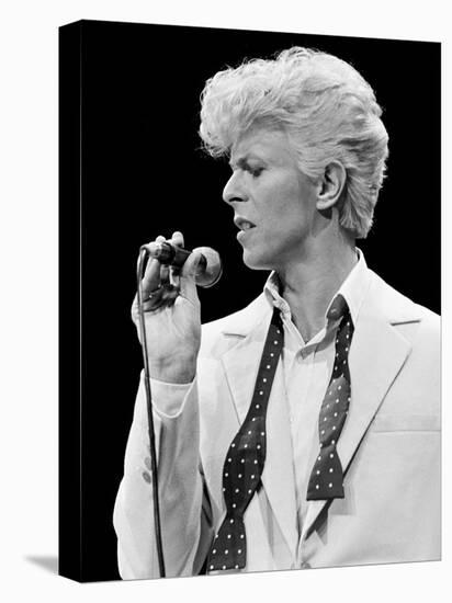 Musician David Bowie Singing on Stage-null-Premier Image Canvas