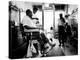 Musician Louis Armstrong in His Neighborhood Barber Shop-John Loengard-Premier Image Canvas