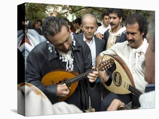 Musicians Attending a Village Wedding, Anogia, Crete, Greek Islands, Greece-Adam Tall-Premier Image Canvas