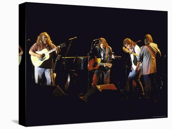 Musicians David Crosby, Neil Young, Graham Nash and Stephen Stills of Group Crosby Performing-David Mcgough-Premier Image Canvas