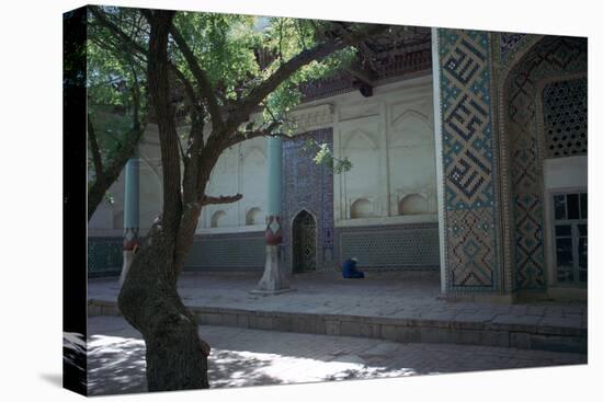 Muslim at prayer in a mosque in Samarkand-Unknown-Premier Image Canvas