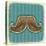 Mustaches Symbol Set On Old Paper Texture.Vintage Background-GeraKTV-Stretched Canvas