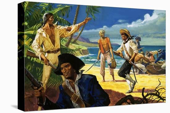 Mutineers from the Bounty Land on Pitcairn Island-Severino Baraldi-Premier Image Canvas