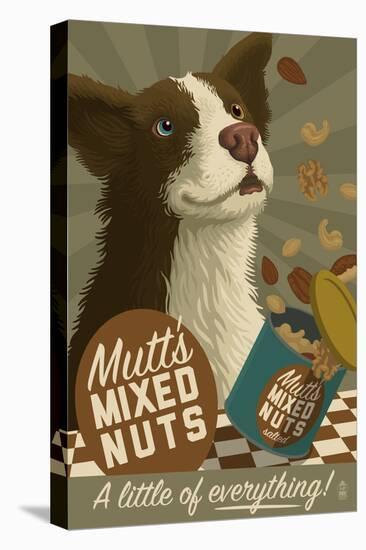 Mutt - Retro Mixed Nuts Ad-Lantern Press-Stretched Canvas