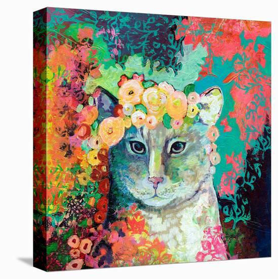 My Cat Naps in a Bed of Roses-Jennifer Lommers-Stretched Canvas