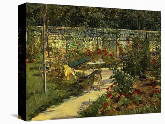 My Garden. the Bench, 1883-Edouard Manet-Stretched Canvas