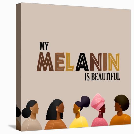 My Melanin Is Beautiful-Adebowale-Stretched Canvas