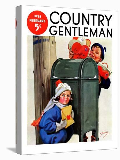 "My Secret Valentine," Country Gentleman Cover, February 1, 1938-Henry Hintermeister-Premier Image Canvas