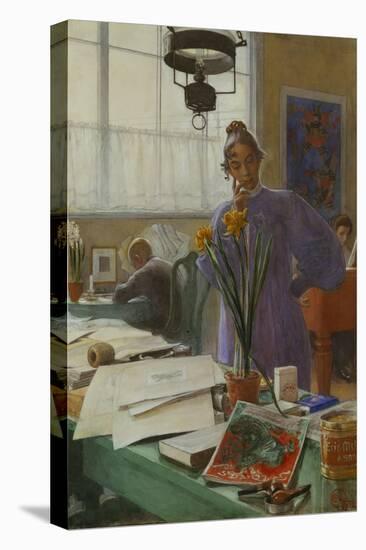 My Wife (Karin in the Studio]-Carl Larsson-Premier Image Canvas