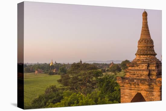 Myanmar. Bagan. Dawn over the Plains of Bagan-Inger Hogstrom-Premier Image Canvas