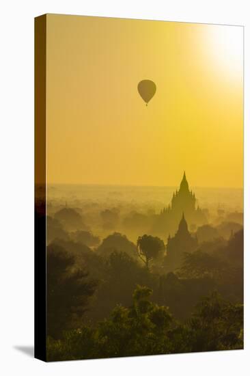 Myanmar. Bagan. Hot Air Balloons Rising over the Temples of Bagan-Inger Hogstrom-Premier Image Canvas