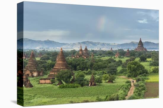 Myanmar, Bagan. Stupas Dot the Plains of Bagan-Brenda Tharp-Premier Image Canvas