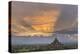 Myanmar, Bagan. Sunrise and a Giant Stupa Rising Above the Plains of Bagan-Brenda Tharp-Premier Image Canvas