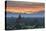 Myanmar, Bagan. Sunrise over Stupas on the Plains of Bagan-Brenda Tharp-Premier Image Canvas