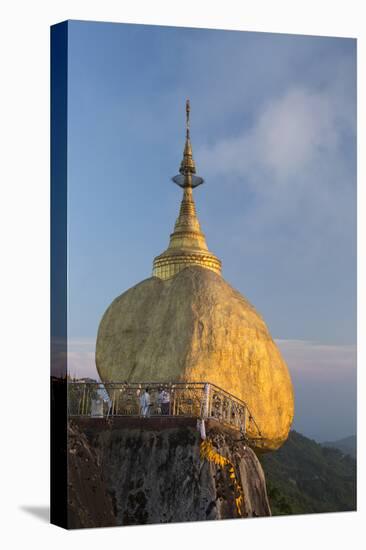 Myanmar, Bago. the Golden Rock at Kyaiktiyo Pagoda-Brenda Tharp-Premier Image Canvas