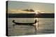 Myanmar, Inle Lake. Fisherman at Sunset-Brenda Tharp-Premier Image Canvas