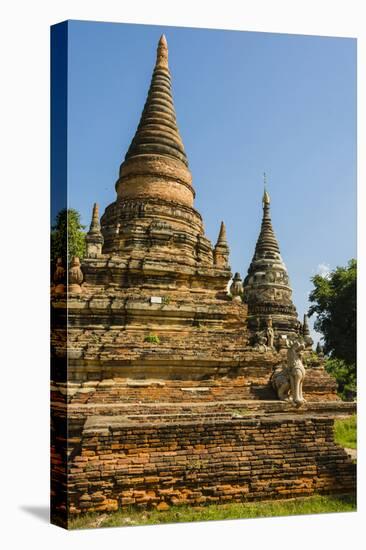 Myanmar. Mandalay. Inwa. Red Brick Stupa-Inger Hogstrom-Premier Image Canvas