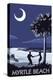 Myrtle Beach, South Carolina - Palmetto Moon Beach Dancers-Lantern Press-Stretched Canvas