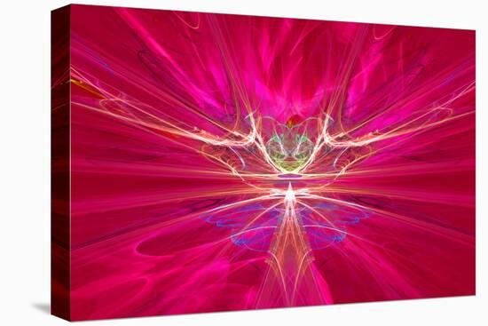 Mysterious Alien Form Magnetic Fields in the Red Sky. Fractal Art Graphics-Artem Volkov-Premier Image Canvas
