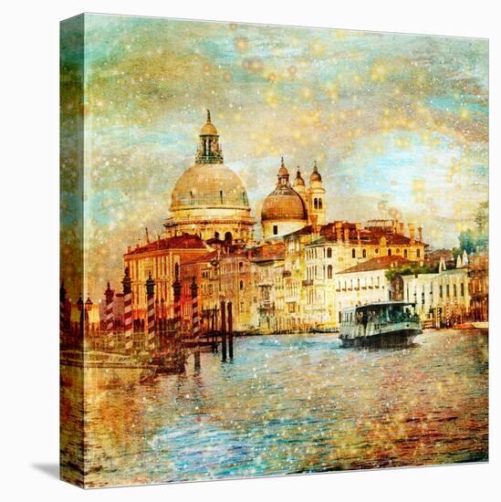 Mystery Of Venice - Artwork In Painting Style-Maugli-l-Stretched Canvas