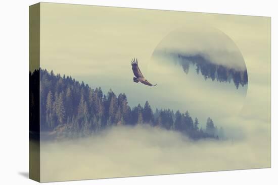 Mystical Autumn Forest on the Mountain Slope - Geometric Reflections Effect-Volodymyr Burdiak-Premier Image Canvas