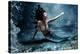 Mythology Being, Mermaid In Underwater Scene, Photo Compilation-coka-Stretched Canvas