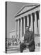 NAACP Lawyer Thurgood Marshall Posing in Front of the Us Supreme Court Building-Hank Walker-Premier Image Canvas