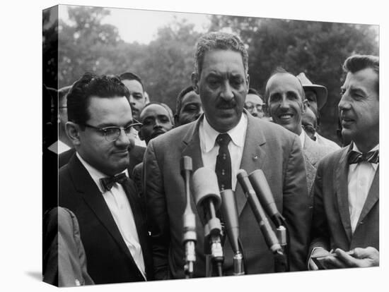 Naacp Lawyer Thurgood Marshall Speaking to the Press-Ed Clark-Premier Image Canvas