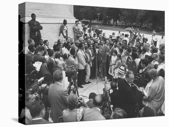 Naacp Lawyer Thurgood Marshall Speaking to the Press-Ed Clark-Premier Image Canvas