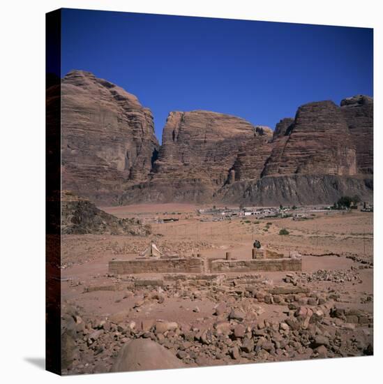 Nabatean Temple Dating from the 1st Century AD, Wadi Rum, Jabal Umm Ishrin, Jordan, Middle East-Christopher Rennie-Premier Image Canvas