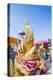 Naga Head Staircase and Devotee at Doi Kham (Wat Phra That Doi Kham) (Temple of Golden Mountain)-Alex Robinson-Premier Image Canvas