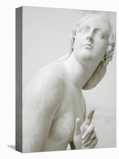 Naked Figure of Eve Listening to the Voice in White Marble, c.1842-Edward Hodges Baily-Premier Image Canvas