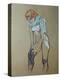 Naked Woman Putting a Stocking On-Henri de Toulouse-Lautrec-Stretched Canvas