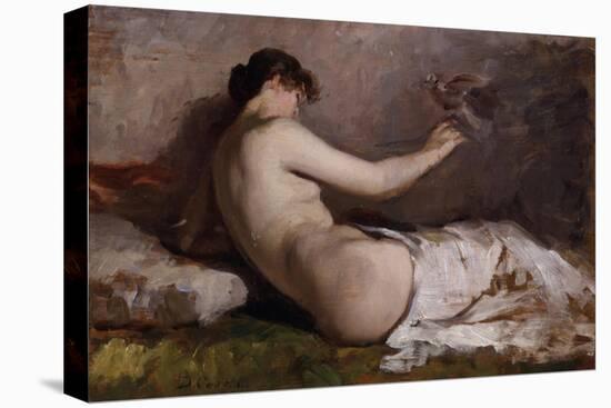 Naked Woman with Little Bird (Nudo Con Uccellino)-Demetrio Cosola-Premier Image Canvas