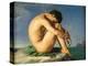 Naked Young Man Sitting by the Sea, 1836-Hippolyte Flandrin-Premier Image Canvas