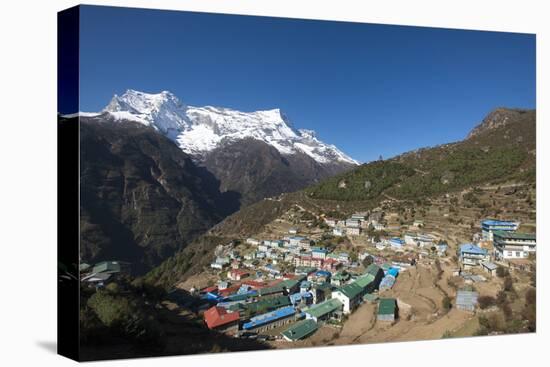 Namche, the Main Trading Centre and Tourist Hub for the Khumbu (Everest Region) with Kongde Ri Peak-Alex Treadway-Premier Image Canvas