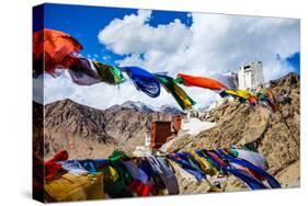 Namgyal Tsemo Gompa, Buddhist Monastery in Leh at Sunset with Dramatic Sky. Ladakh, India.-Curioso Travel Photography-Premier Image Canvas