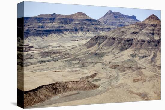 Namibia, Damaraland. Aerial view of the mountains and red rocks of Damaraland.-Ellen Goff-Premier Image Canvas