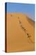 Namibia, Namib-Naukluft National Park, Sossusvlei. Tourists climbing Dune 45.-Ellen Goff-Premier Image Canvas