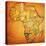 Namibia on Actual Map of Africa-michal812-Stretched Canvas