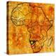 Namibia on Actual Map of Africa-michal812-Stretched Canvas