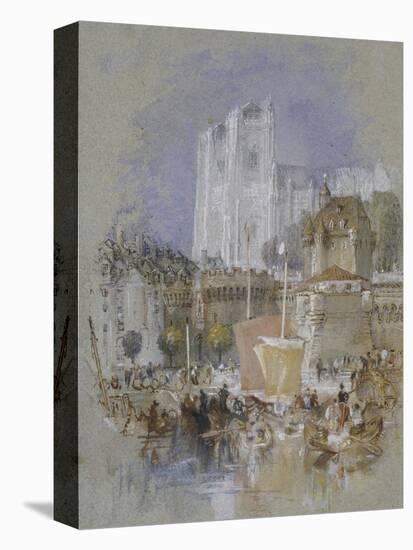 Nantes, 1826 - 1830 (Watercolour with Bodycolour and Pen and Black and Brown Ink)-J. M. W. Turner-Premier Image Canvas