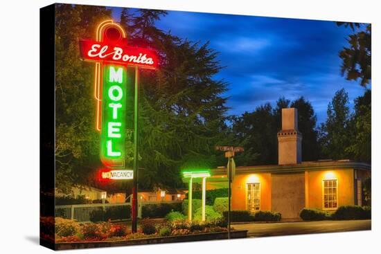 Napa Valley Motel Neon Sign-George Oze-Premier Image Canvas