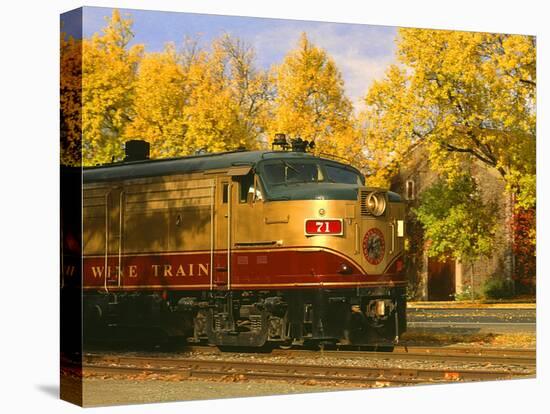 Napa Valley Wine Train Rolls through Rutherford, California, USA-John Alves-Premier Image Canvas
