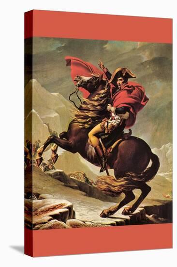 Napoleon Crosses The Great St. Bernard Pass-Jacques-Louis David-Stretched Canvas