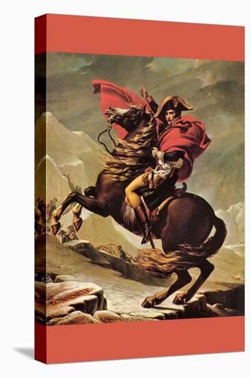 Napoleon Crosses the Great St. Bernard Pass-Jacques-Louis David-Stretched Canvas