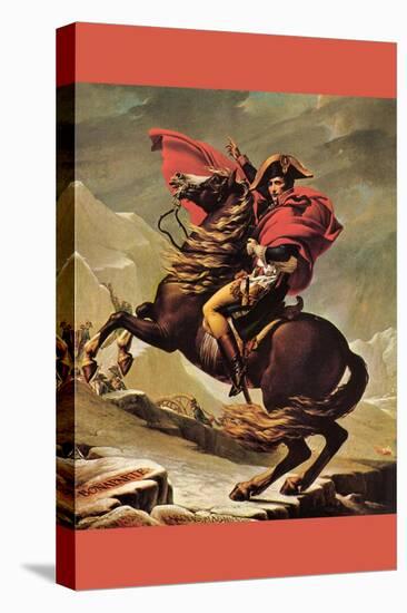 Napoleon Crosses The Great St. Bernard Pass-Jacques-Louis David-Stretched Canvas