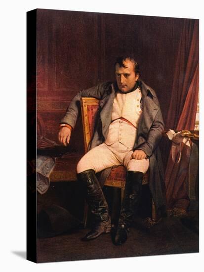 Napoleon Emperor Defeated at Fontainebleau 1814-Paul Hippolyte Delaroche-Premier Image Canvas