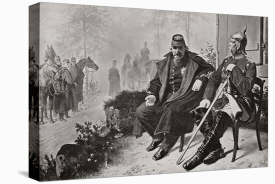 Napoleon III, Left, Having a Conversation with Otto Von Bismarck-null-Premier Image Canvas