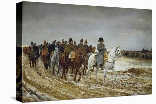 Napoleon on Campaign Followed by Marshals Ney and Berthier, Generals Drouot, Gourgaud and Flahaut-Ernest Meissonier-Premier Image Canvas